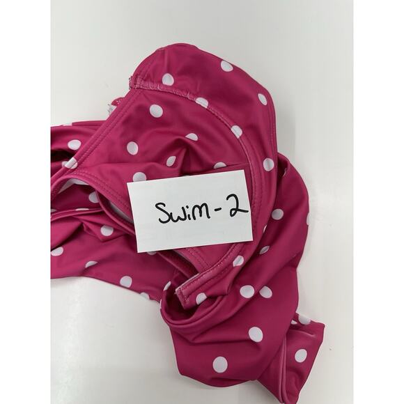Zaful Womens Swimsuit Size 6 Two Piece Bikini Pink Polka Dot - Picture 14 of 14